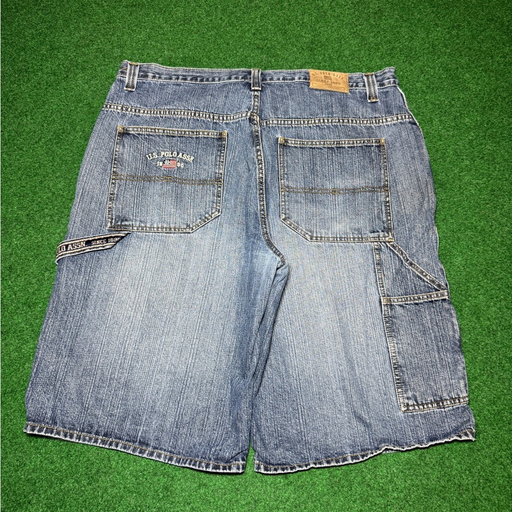 Y2K Baggy Carpenter Jorts Skater Grunge Hip Hop Polo Assn 40 Light Wash Shorts